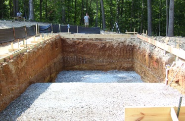 swimming pool building & construction project underway