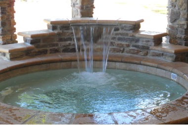 waterfall swimming pool