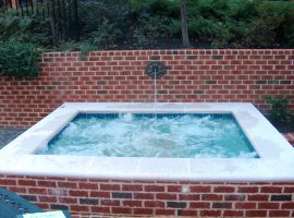 square hot tub and water feautre